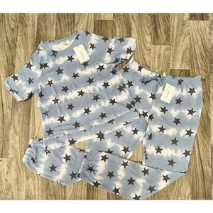 New Como Blu Tie Dye Star Lounge Pant Set XL